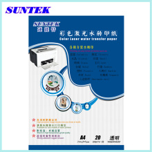 Hochwertiges Laser Wasser Aufkleber Transferpapier von Suntek